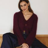 Handmade White Mohair Knit Cardigan: Cozy Lightweight Sweater