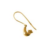 Silver Bird Jewelry Earrings, Handmade Earrings Covered With 24k Gold Plating