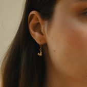 Silver Bird Jewelry Earrings, Handmade Earrings Covered With 24k Gold Plating