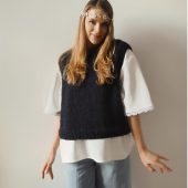 Hand-knitted Pink Mohair Vest: Women's Cozy Knitwear