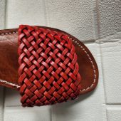 Handwoven Leather Moroccan Sandals For Women – Terracotta Braided Slide Flats – Artisan Summer Shoes 37 To 42 – Handmade Real Leather Slides