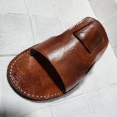 Handmade Moroccan Leather Sandals For Men – Brown Slip-on Summer Sandals – Traditional Men’s Shoes Eu 40 To 50 – Open Toe Artisanal Footwear