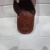 Moroccan Leather Sandals For Men – Handmade Brown Slip-on Summer Gift Shoes