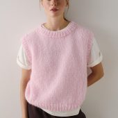 Hand-knitted Red Mohair Vest: Women's Cozy Knitwear